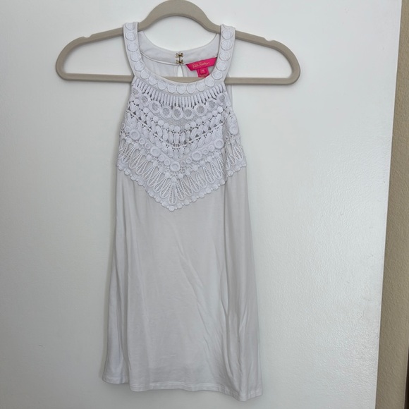 Lilly Pulitzer White Crochet Tank Top - Picture 1 of 5